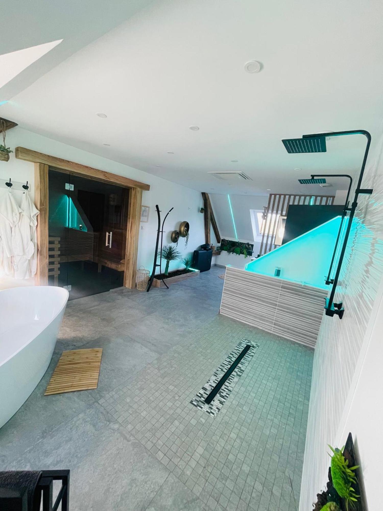 Maison Gite Chez Nounou Sauna Jacuzzi Jardin Arbore Etting Esterno foto